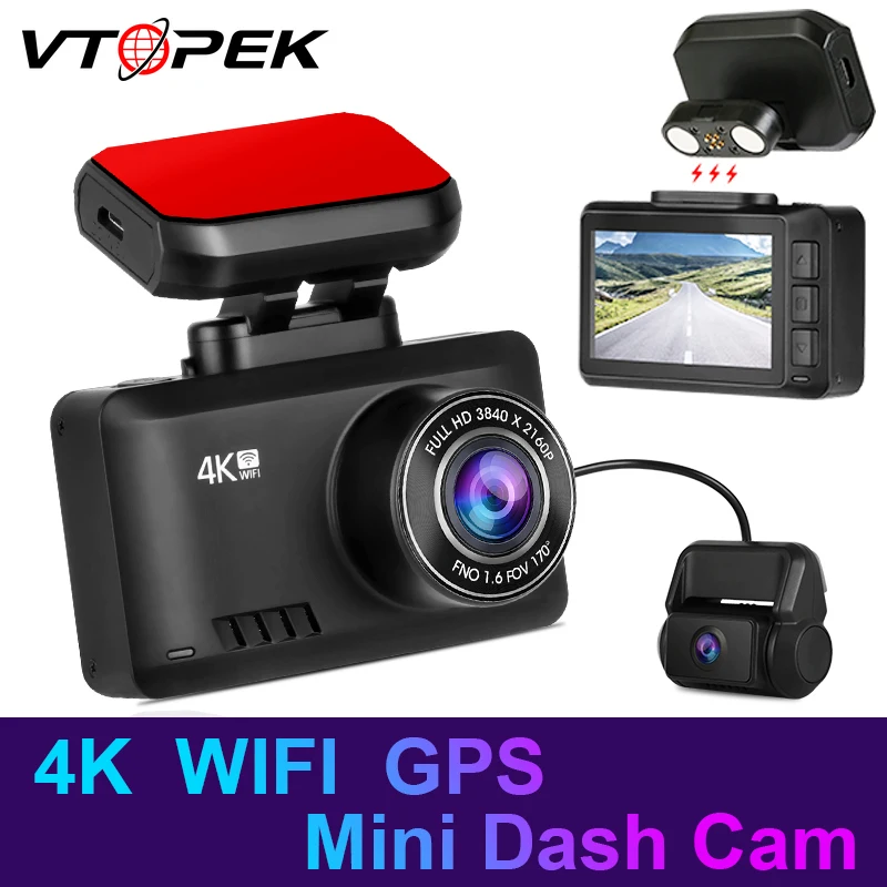 Vtopek мини видеорегистратор со сверхвысоким разрешением Ultra HD 4K Видеорегистраторы