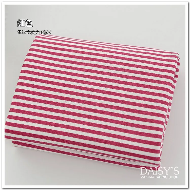 Хлопчатобумажная Льняная Ткань Домашний текстиль DIY использование полосатая
