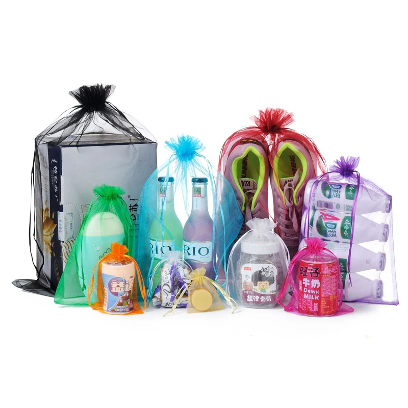 100 шт органзы Подарочные мешки Свадебные украшения вечерние мешочек для хранения