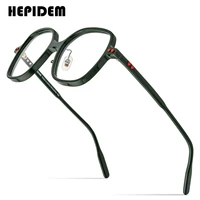hepidem acetate glasses men oversize transparent square eyeglasses frame women optical prescription spectacles eyewear 9163