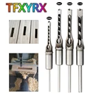 Набор спиральных Сверл из быстрорежущей стали, 46 шт., набор резцов для резки квадратного шнека, инструменты для деревообработки, электроинструмент, аксессуары