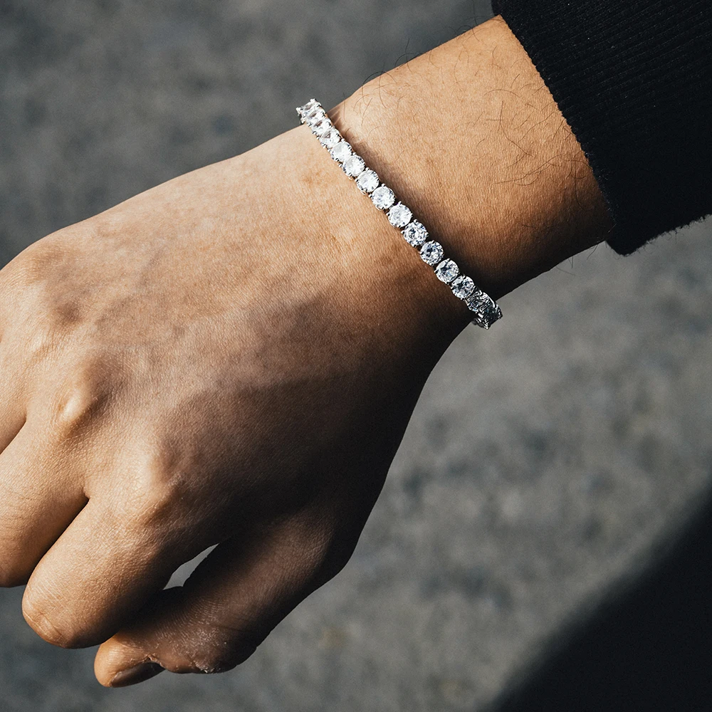 Браслет женский для тенниса с фианитом свадебное Ювелирное Украшение в стиле