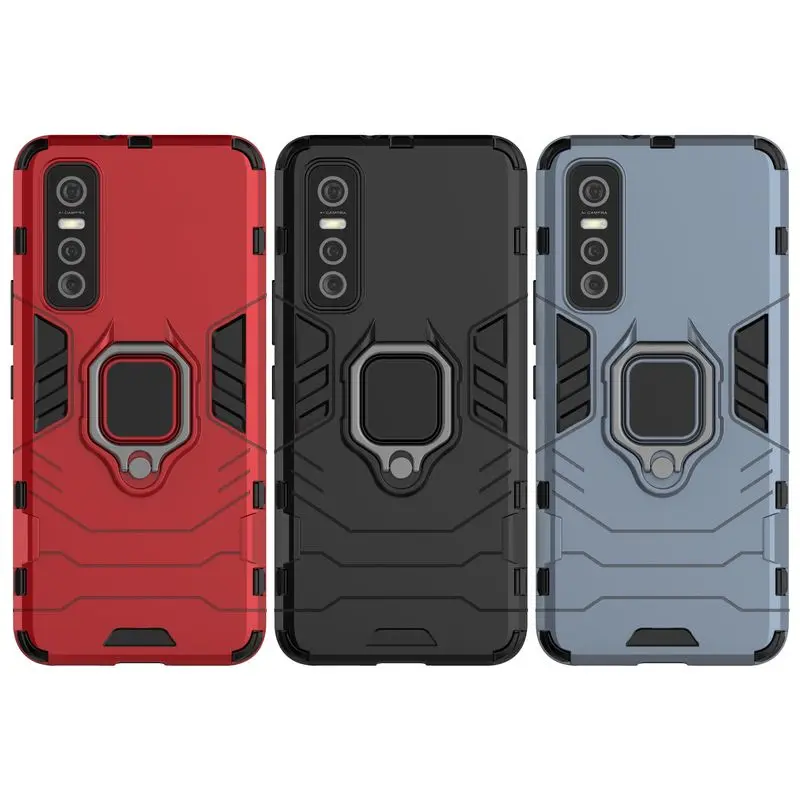 

Shockproof Case For VIVO Y73S Fashion Armor With Finger Ring Car bracket Phone protection Case For VIVO Y73S Cover 6.44 inch