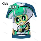 Звезда POCO Шелли 8 до 19 лет, Детская футболка, шутер Leon 3D Подростковая футболка для мальчиков и девочек, Browlings топы с мультяшными рисунками одежда для подростков; Одежда