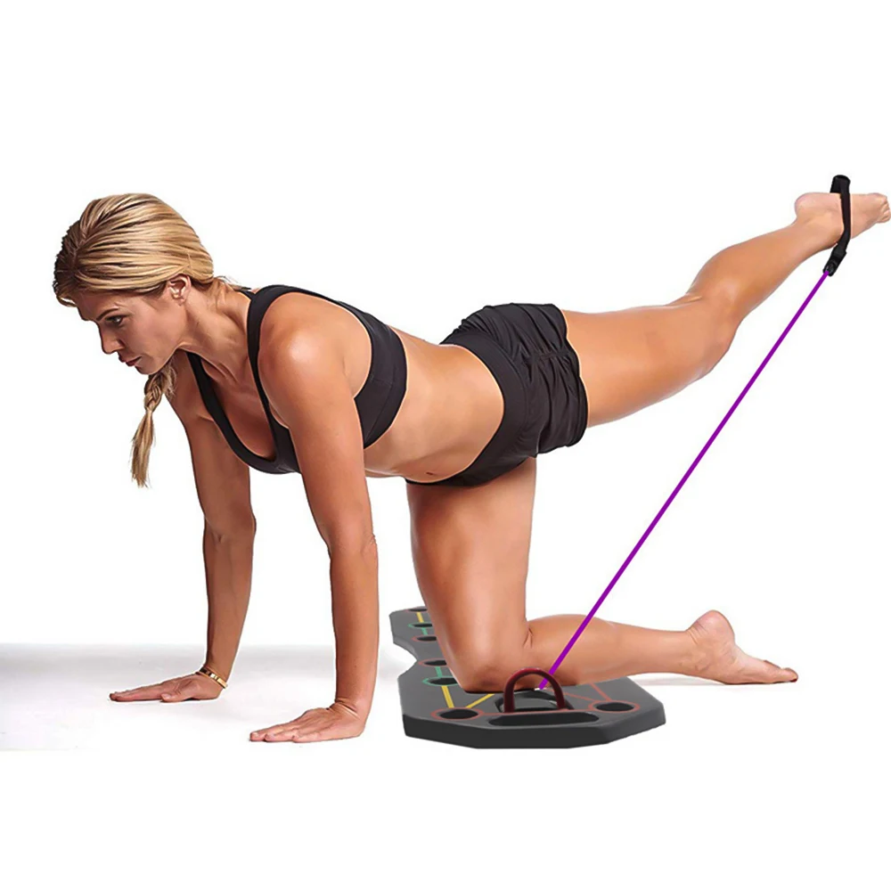 Доска пуш ап 13 в 1 тренажер для фитнеса бодибилдинга стойка с инструкцией принтом