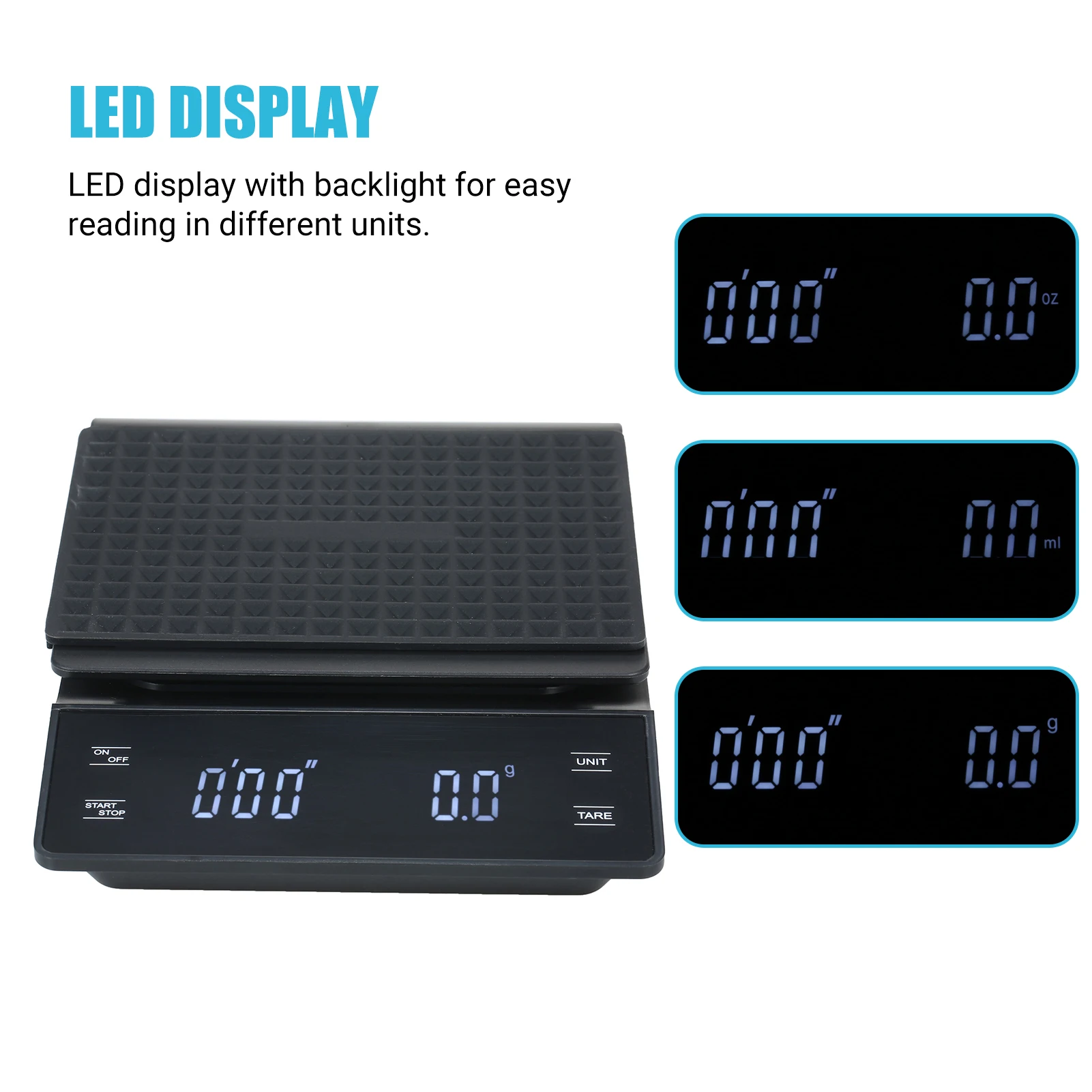 

Портативные высокоточные цифровые водонепроницаемые напольные весы 0,3-3000 г, электронные весы, кухонные весы со светодиодный Ной подсветкой...