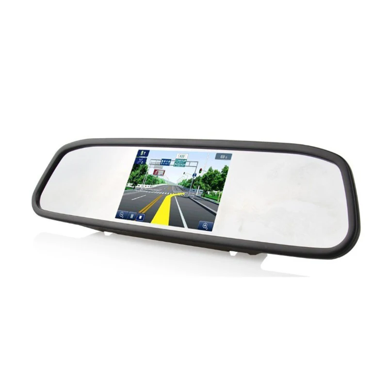 

Reverse Rearview mirror camera TFT LCD DC 12V Black 28.5*8.4*3.5cm Power cord Interior Replacement