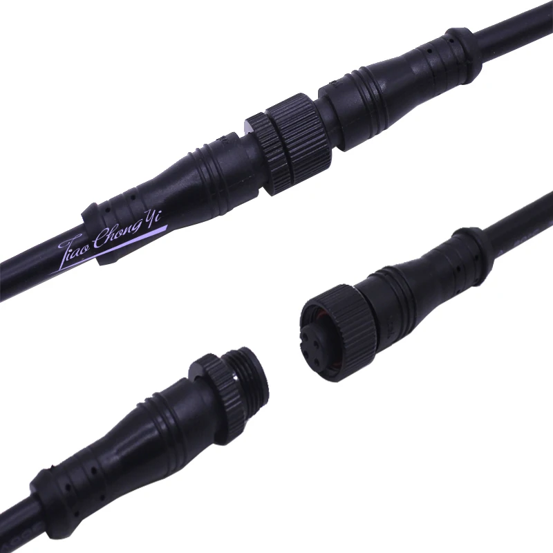 2pin/3pin 18AWG 4pin 20 AWG 5/6pin 22AWG 8pin черный цвет мужской и женский водонепроницаемый разъем