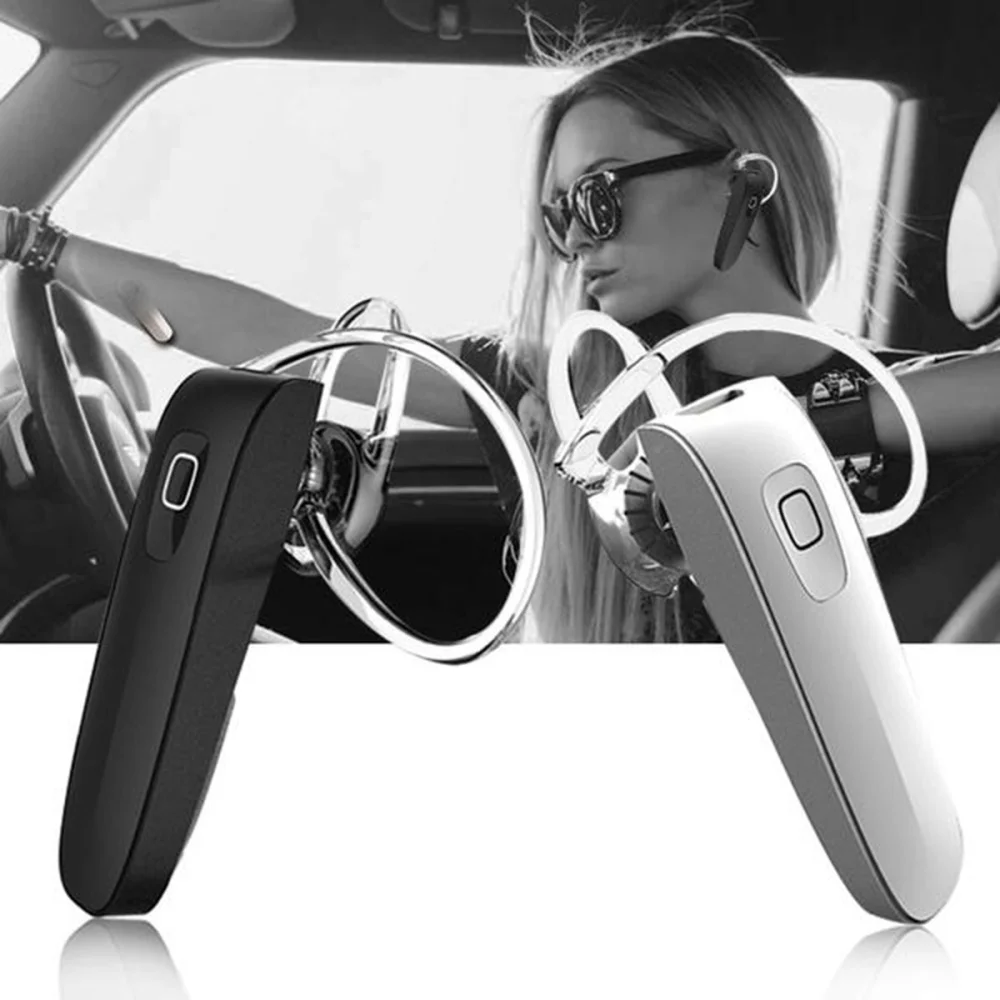 

Earphones Wireless Headset Earhook Earbuds Handsfree Headphones for Smart Phone (Black)