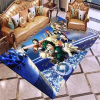 My Hero Academia Collage Animation Popular Carpet Living Room Home Floor Mat Comfortable Crystal Velvet Home Decoration Carpet