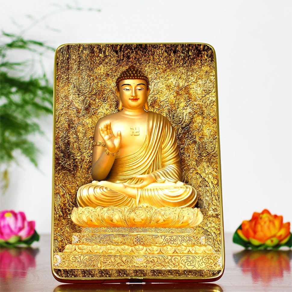 

Sakyamuni Buddha портрет украшение, изысканные религиозные украшения фэн-шуй
