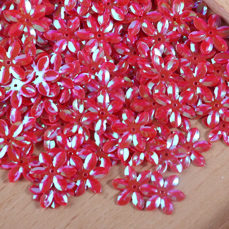 Гексапельные блестки в форме цветка 12 мм с отверстием материал сделай сам для