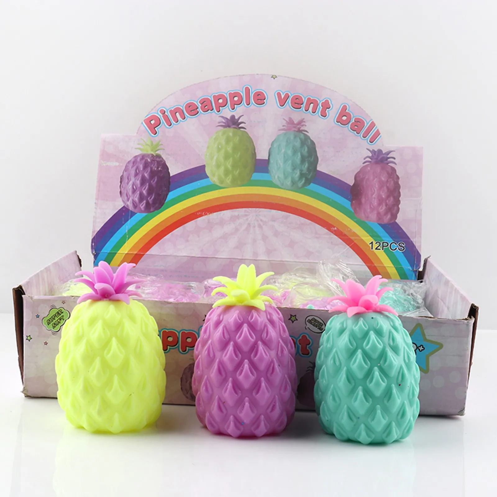 Mochi игрушки антистресс сжимаемые декомпрессионные новые имитации ананаса