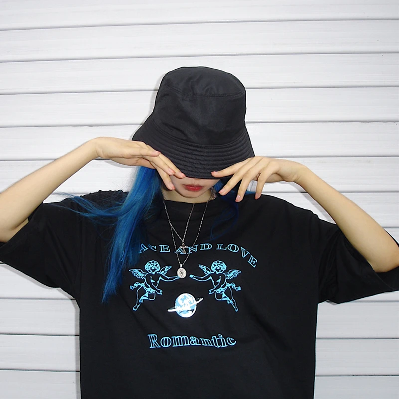 Женская футболка с принтом ангела летняя мода 2020 Повседневная Свободная одежда