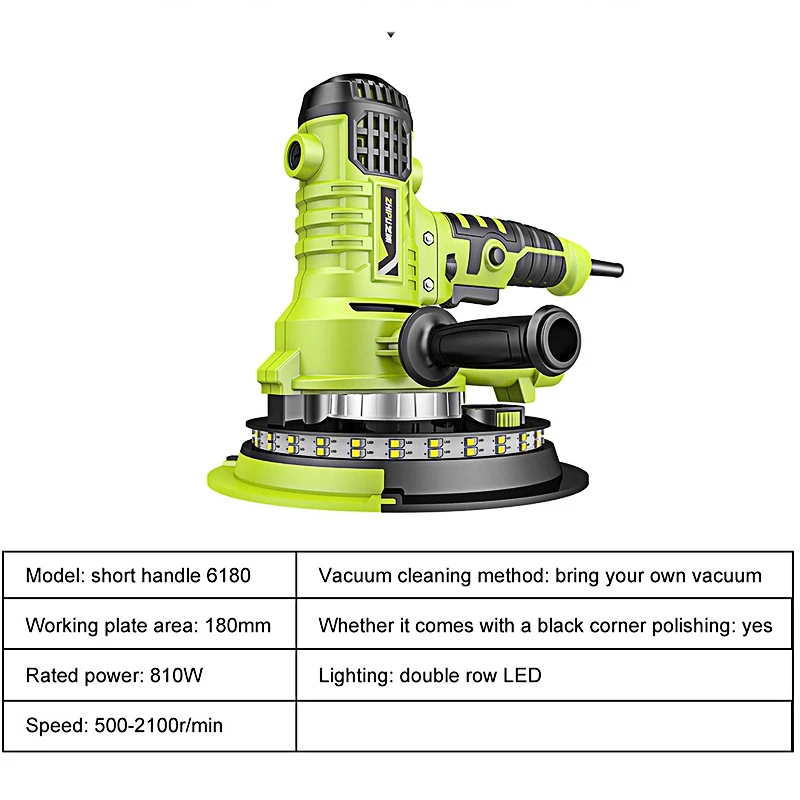 Шлифовальная машина для стен AC220V 800 Вт 500-2100р/мин шлифовальная машина для стен портативное устройство пескоструйной обработки стен с набором аксессуаров электроинструментов