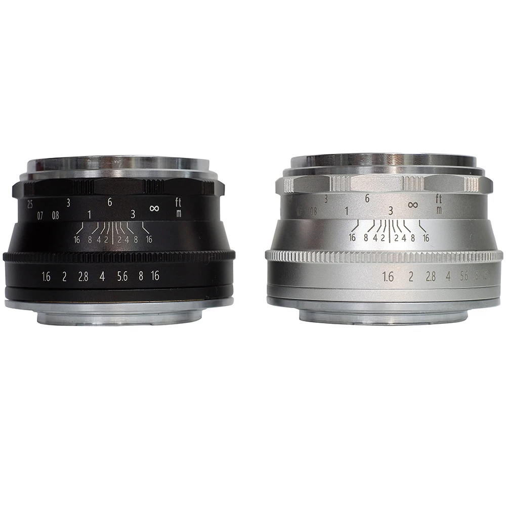 

35mm F1.6 Manual Focus Lens Large Aperture Photography for Fujifilm Fuji X-A1 FX-Mount Mirrorless Canon M1/M2/M3 Camera