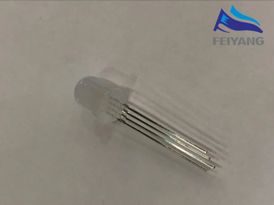 50 шт./лот 8 мм/F8 4pin красный зеленый синий RGB светодиод рассеянный общий анод/катод