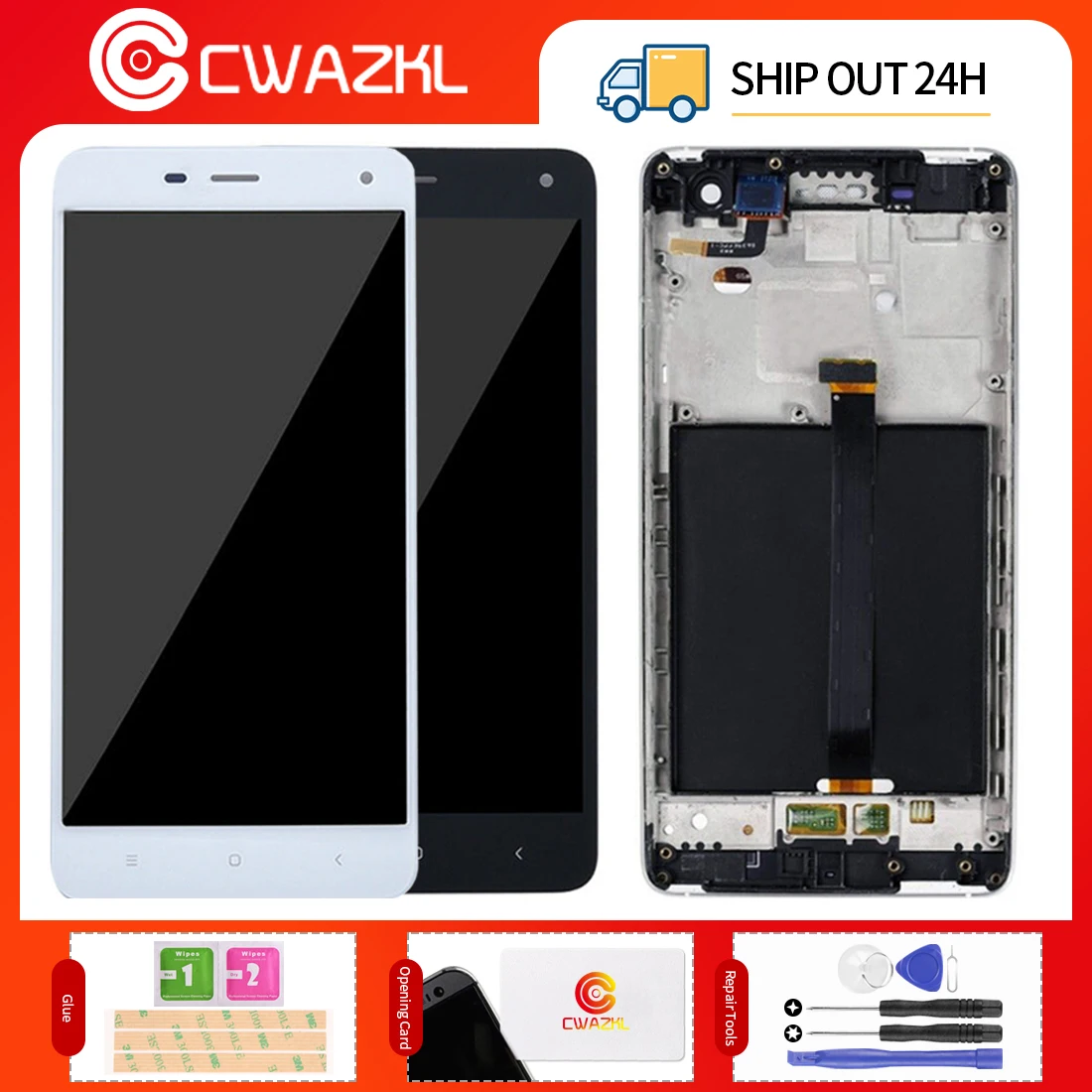 CWAZKL дисплей для Xiaomi Mi 4 ЖК сенсорный экран дигитайзер + рамка оригинальная замена
