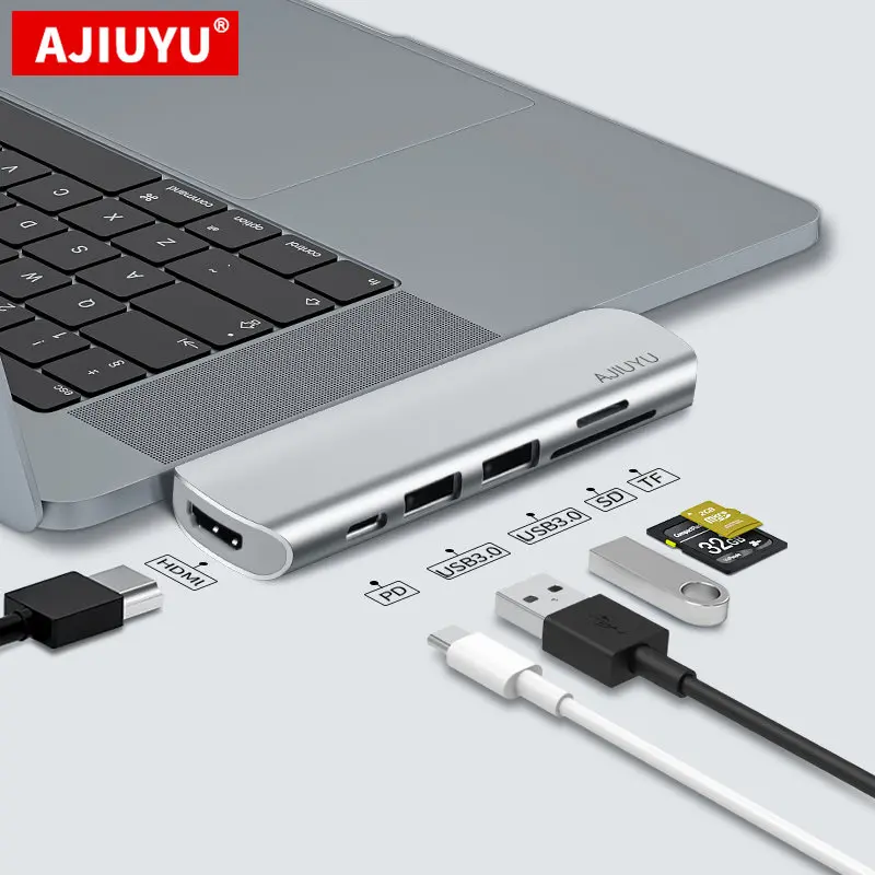 

USB-концентратор AJIUYU для Microsoft Surface Pro X Pro7, USB 3,0, HDMI-порт