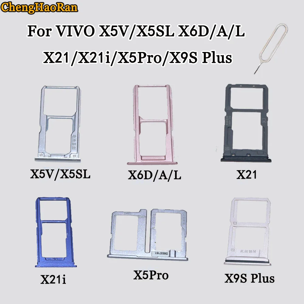 ChengHaoRan для VIVO X5V X5SL X6D A L X21 X21i X5PRO X9s Plus сменный лоток SIM карты SD адаптер лотка