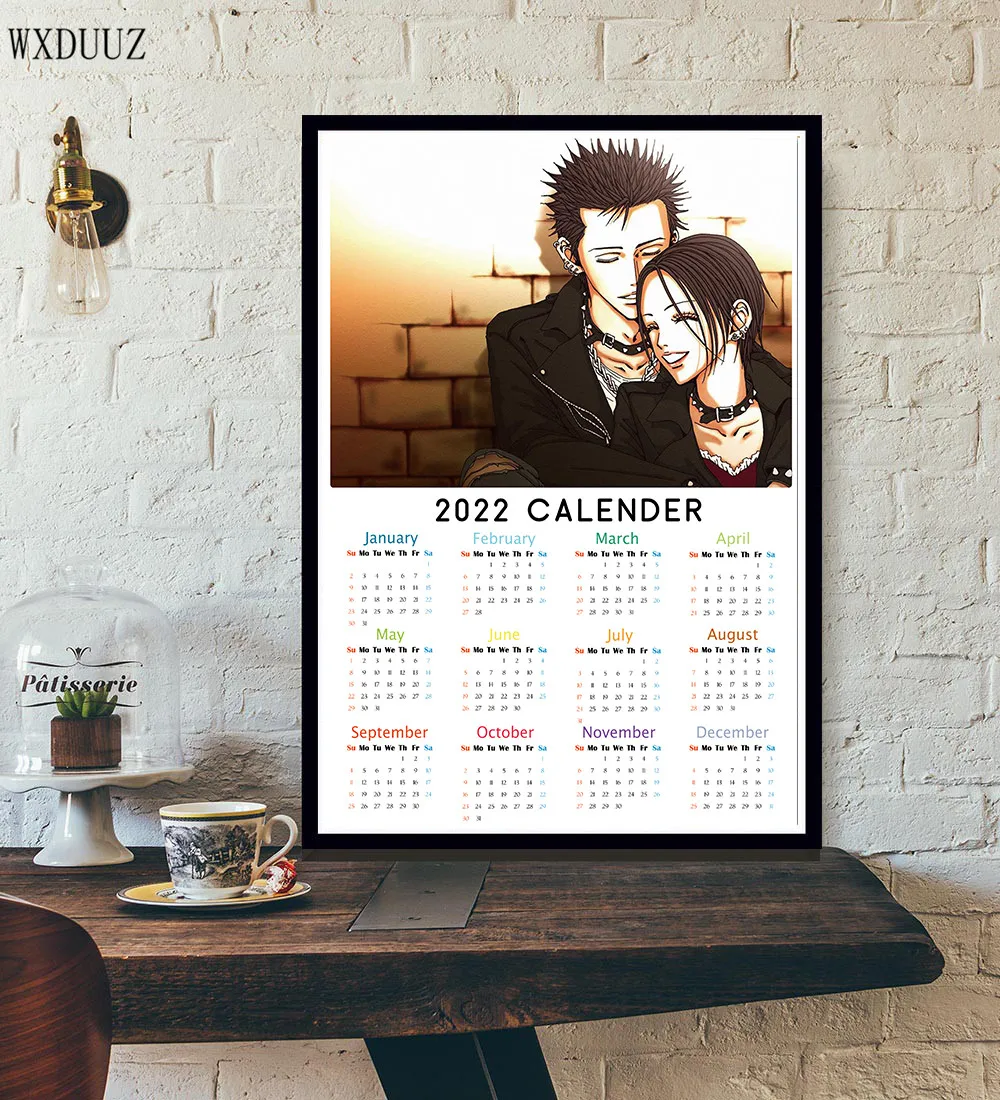 Новогодний аниме-календарь 2022 плакат Наны мультяшный анимационный календарь