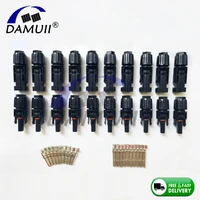 damuii 10 pair of solar connector kables solar plug cable connectors male and female for solar panels and photovoltaic systems
