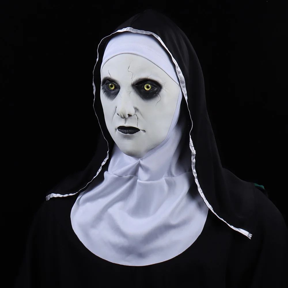 Латексная Маска для косплея страшные маски лица с шарфом Хэллоуина карнавальный