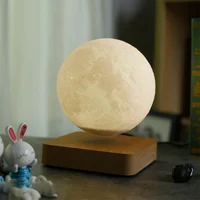 Magnetic Suspension Moon Night Light Floating and Spinning in Air Freely Unique Gifts Home Decoration Holiday Lights Moon Lamp
