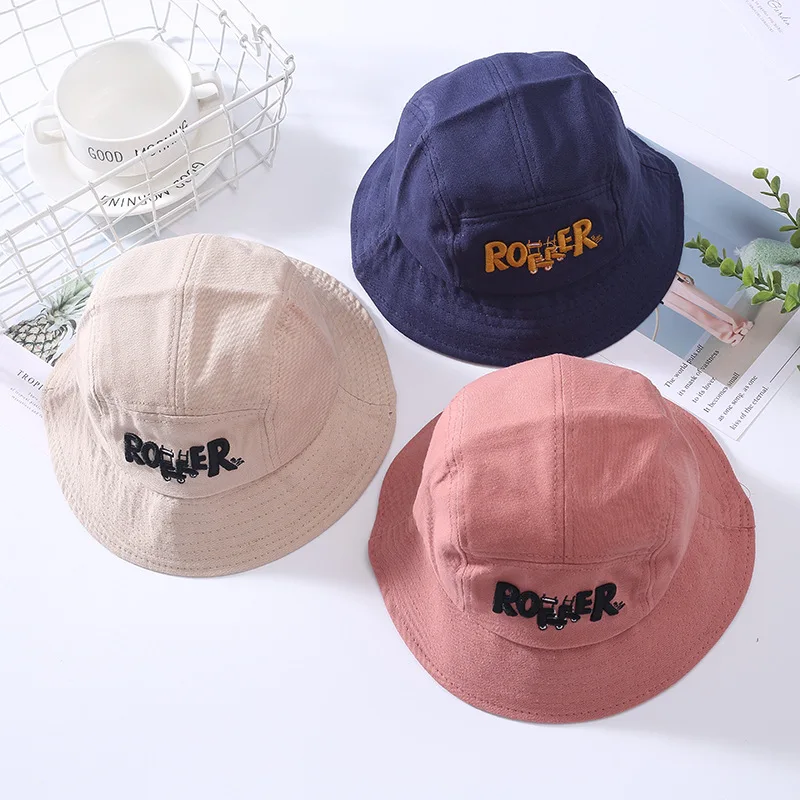 

Children's Hat Autumn and Winter Fisherman Hat Cool Boys and Girls Outdoor Sun Hat Trend Embroidery Baby Pot Hat