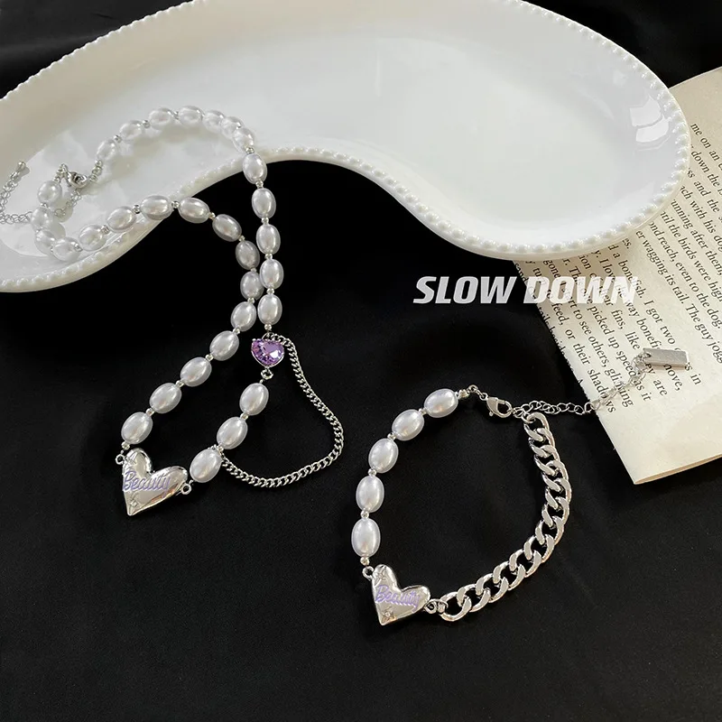 

Женское Ожерелье с искусственным жемчугом и надписью Love