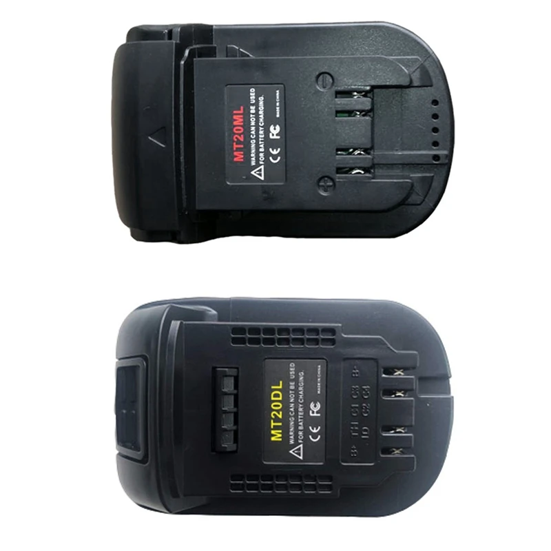 2 предмета Mt20Ml Батарея адаптер конвертер для Makita 18V/20V Bl1830 Bl1860 Bl1815 Li Ion 1 шт. Милуоки