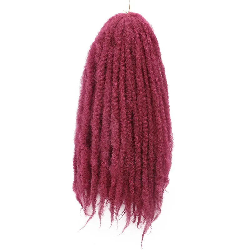 Жук 18 дюймов Ombre Marley косички волосы синтетические плетеные волосы крючком косички наращивание волос оптом черный коричневый красный цвета - Цвет: Жук