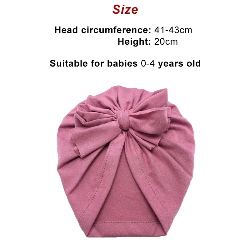 

Baby Headband Hat Bowknot Print Cotton Stretchy Turban Headband Infant Head Wrap Beanie Hat Girls Headwear Baby Hair Accessories