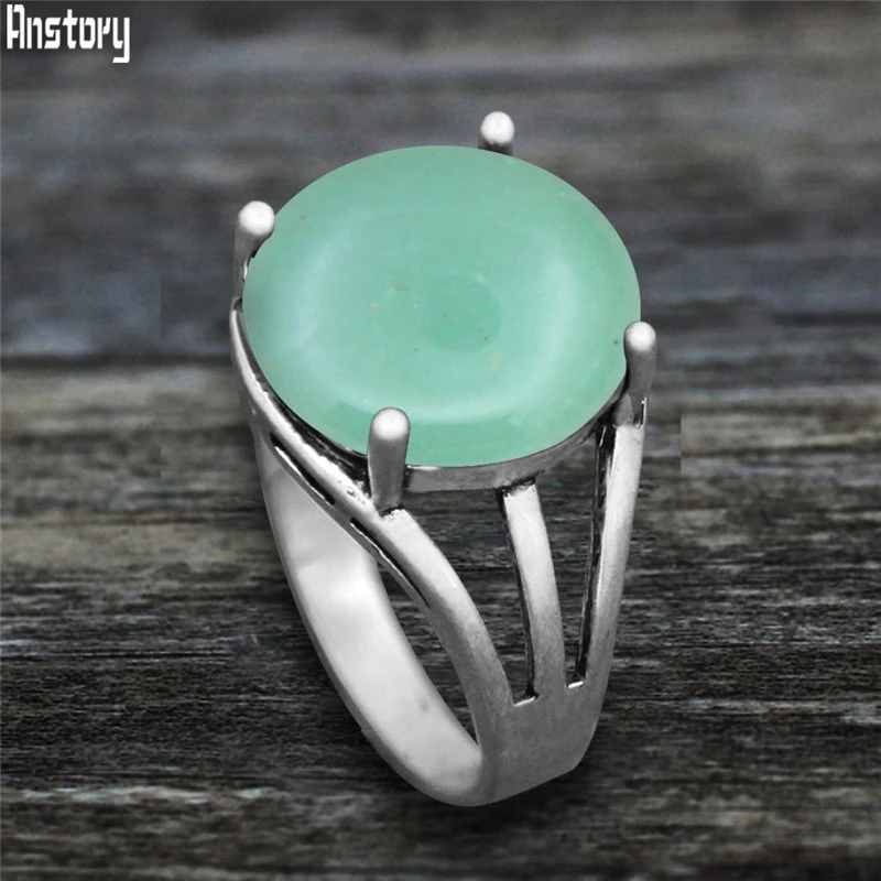 Винтажное женское кольцо с круглым кварцевым нефритом Лазуритом кольца Античные