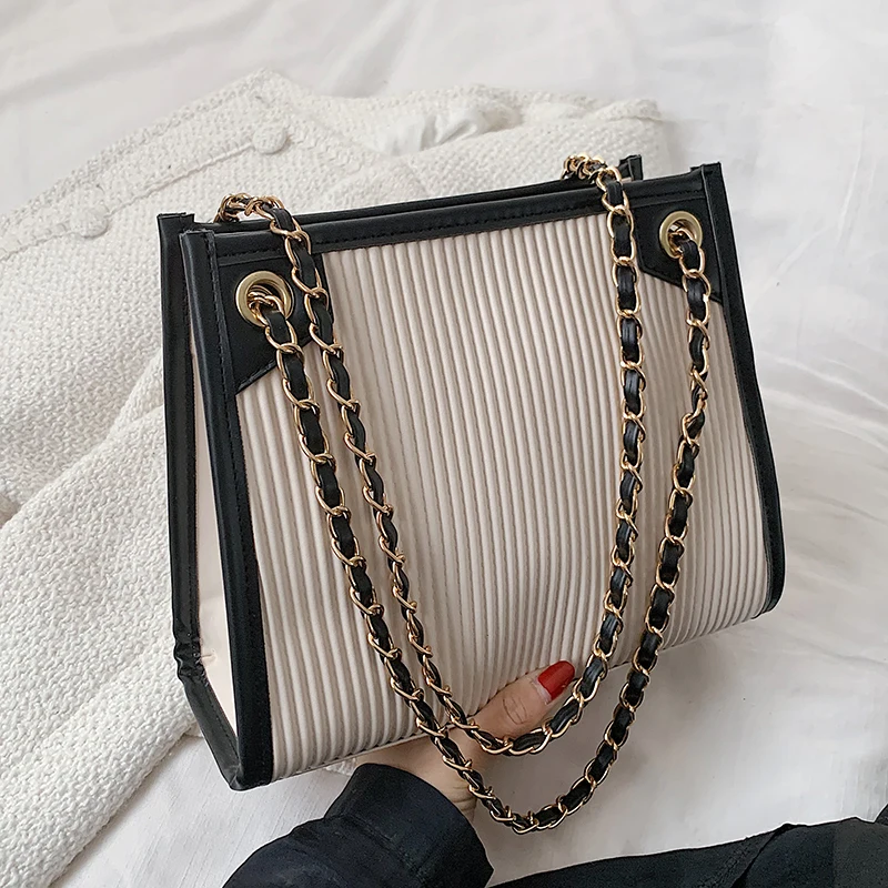 

High Quality Women Small Pu Leather Chain Handbags Fashion Ladies Travel Crossbody Bags Designer Female Shoulder Messenger Bag