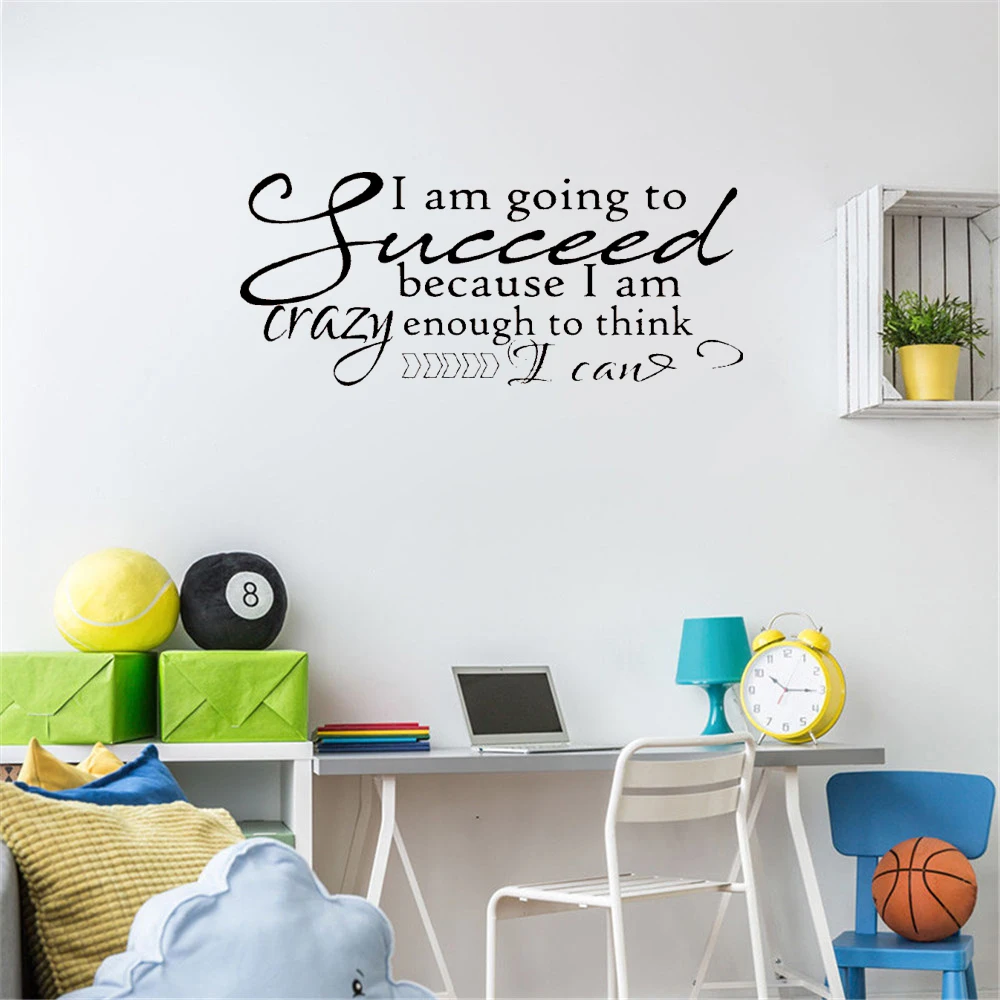 

I am going to Succeed wall stickers inspirational quotes wall decal For nursery room bedroom vinyl art mural DW21321