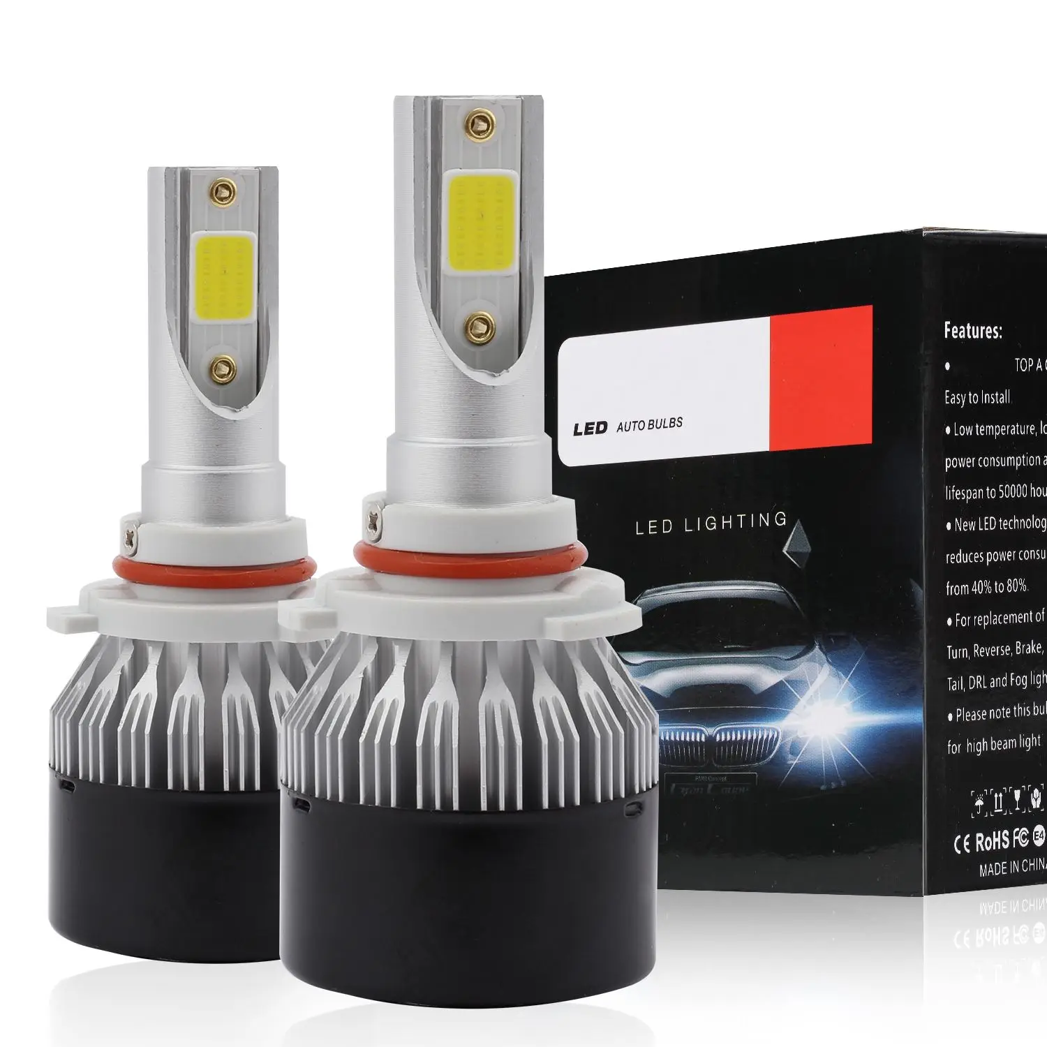 

2 шт. DC 9-30 в H7/9005/9006/H11/H1 светодиод DOB комплект фар ближнего и дальнего света Высокая Мощность лампы фары