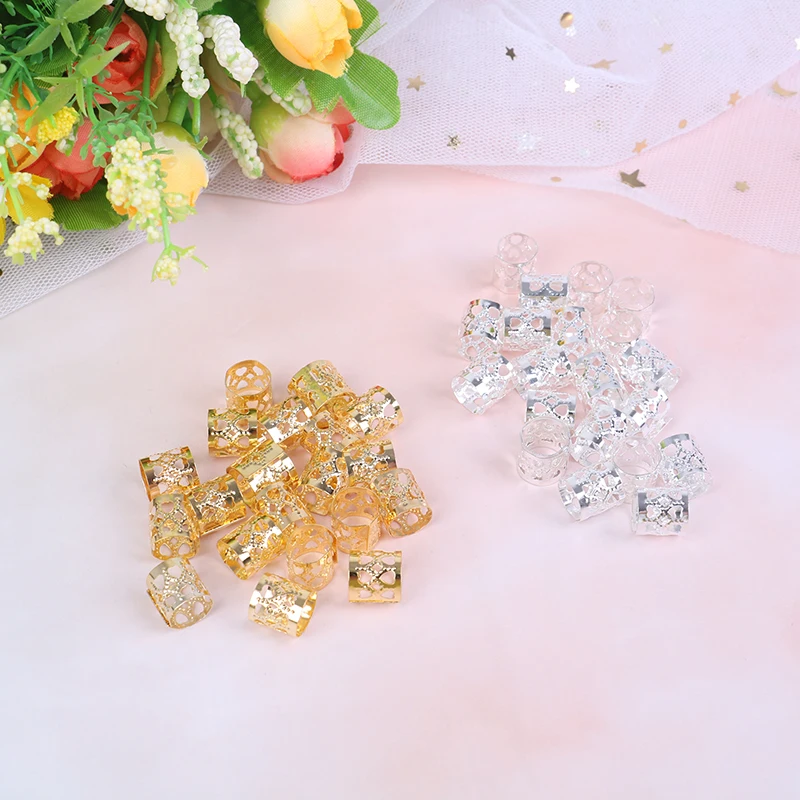 20 шт./лот 1 см зажим металлическая трубка замок Серебряная позолоченная оплетка