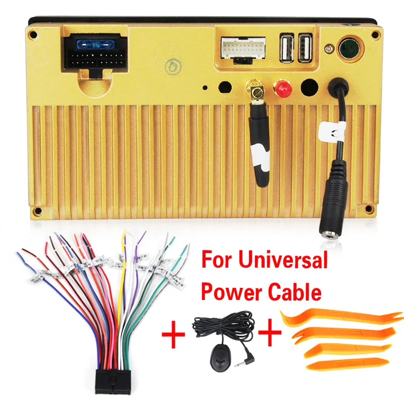 for universal cable " Универсальный RDS 2 din Android 8,1 автомобиль радио gps 2din Автомобильная dvd-навигационная система для VW Nissan TOYOTA Volkswagen Peugeot - Цвет: for universal cable