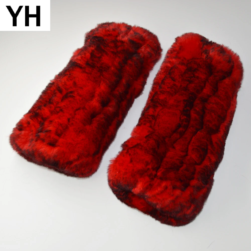 2021 модные вязаные теплые мягкие перчатки из натурального меха кролика рекс для