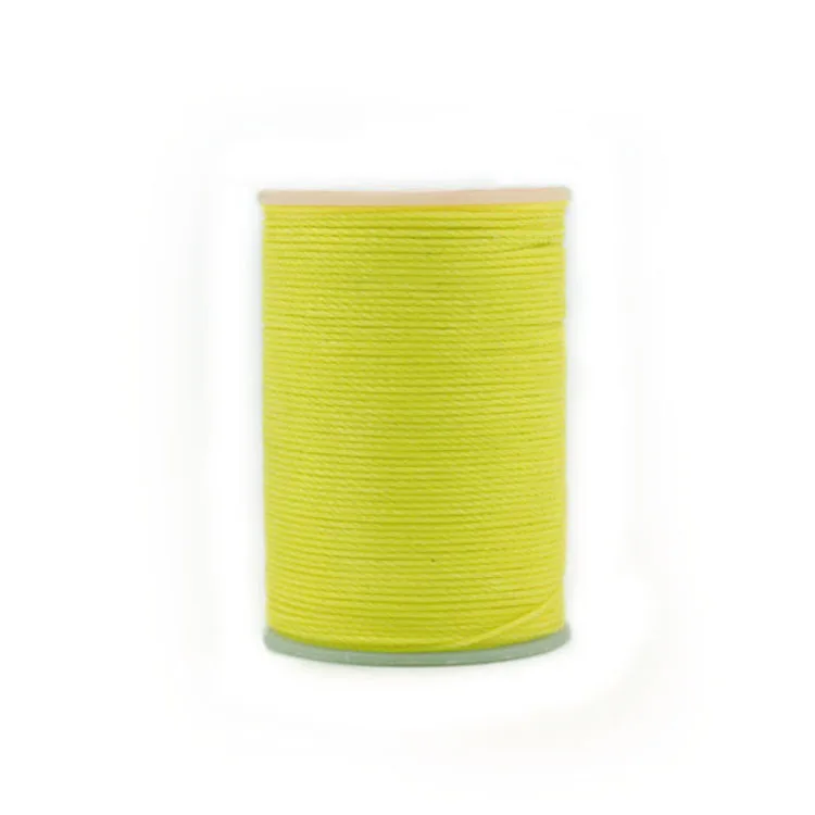 S077 lemon yellow Распродажа DIY диаметр 0,55 мм кожаная круглая Вощеная швейная нить ручная прошитая полиэфирная круглая Вощеная цветная нить 40 цветов - Цвет: S077 lemon yellow