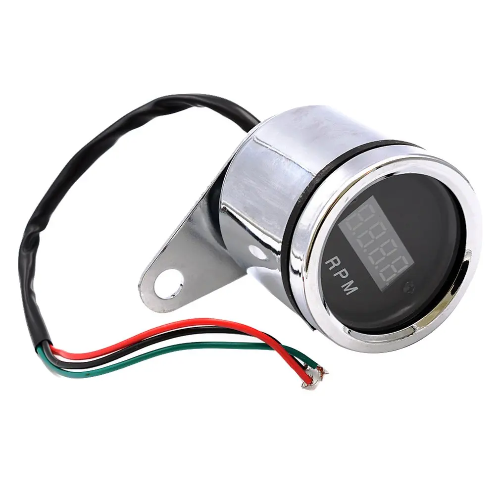 Новый модифицированный мотоцикл Тахометр скутер ЖК-часы водонепроницаемые 12V