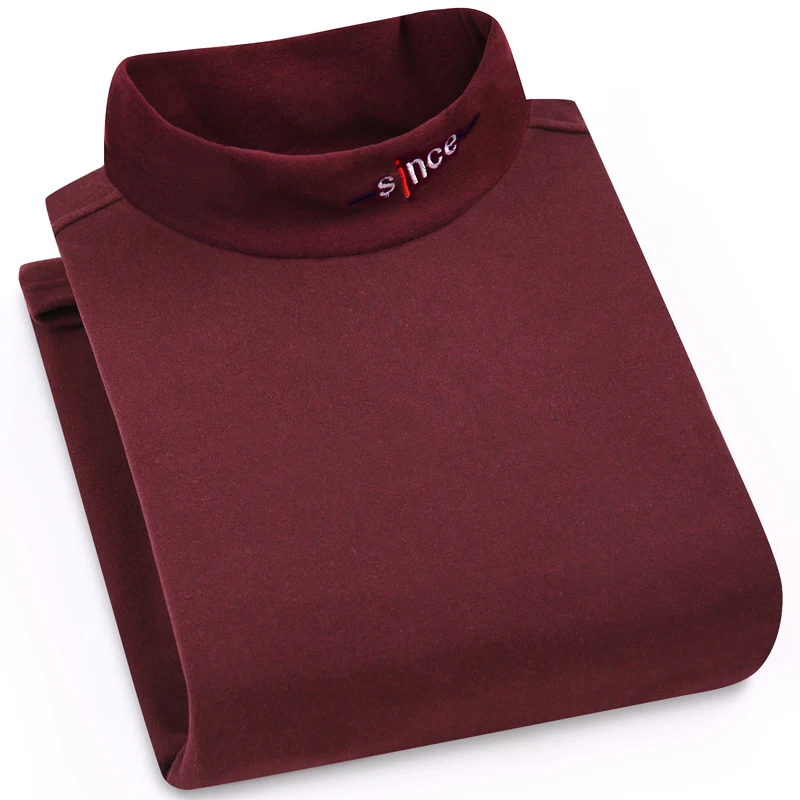 

Fall/winter New Men's Wear Solid Black Fashion Casual Sweatshirt Semi-turtleneck Hatless New Breathable Hot Seller Long Sleeve