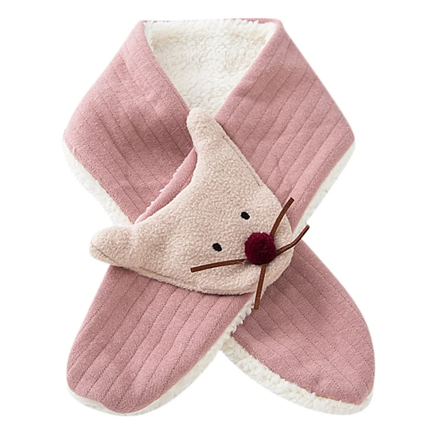 Мягкий детский зимний шарф для мальчиков и девочек бархатный милый теплый с