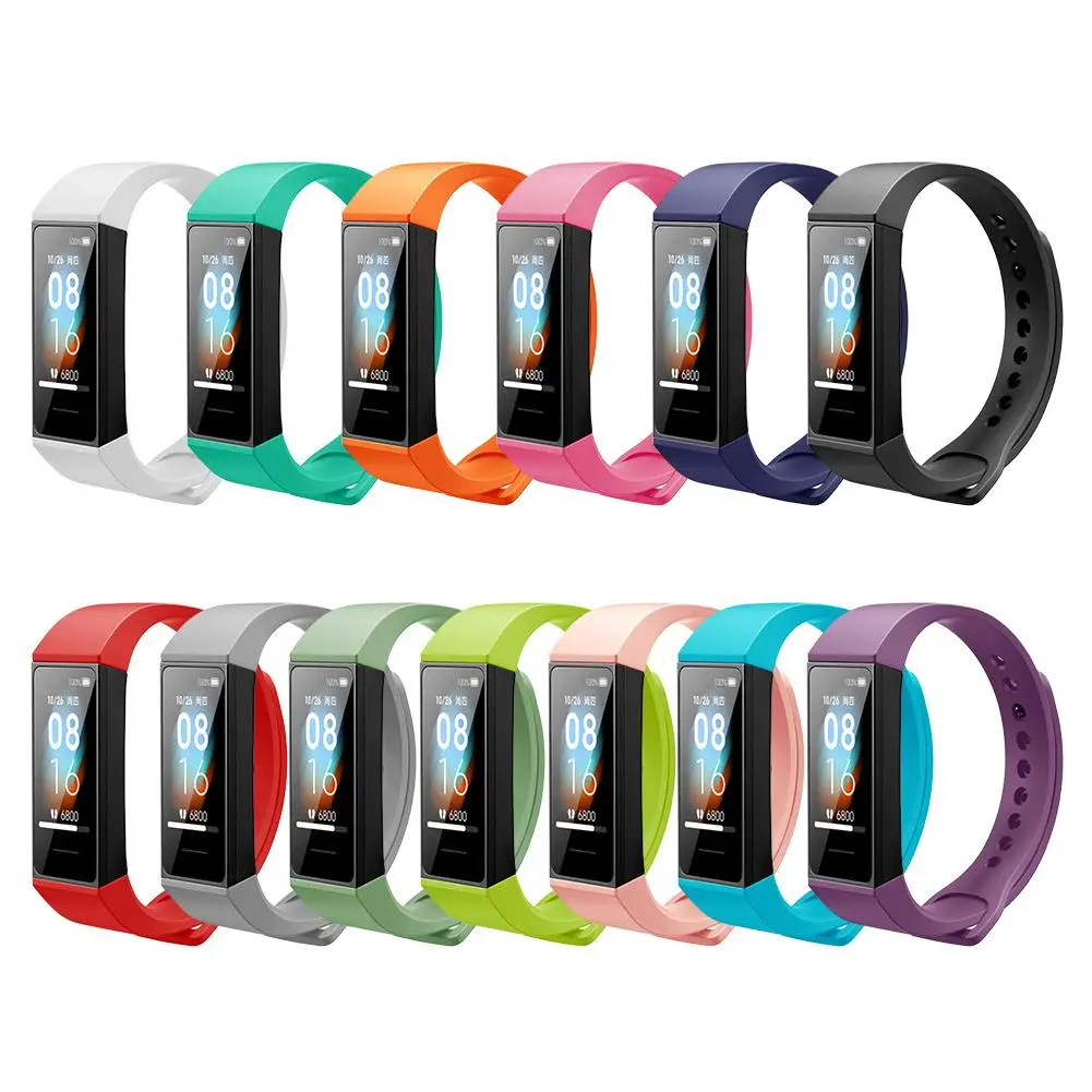 Ремешок силиконовый для Redmi Band сменный красный спортивный браслет Mi мягкий