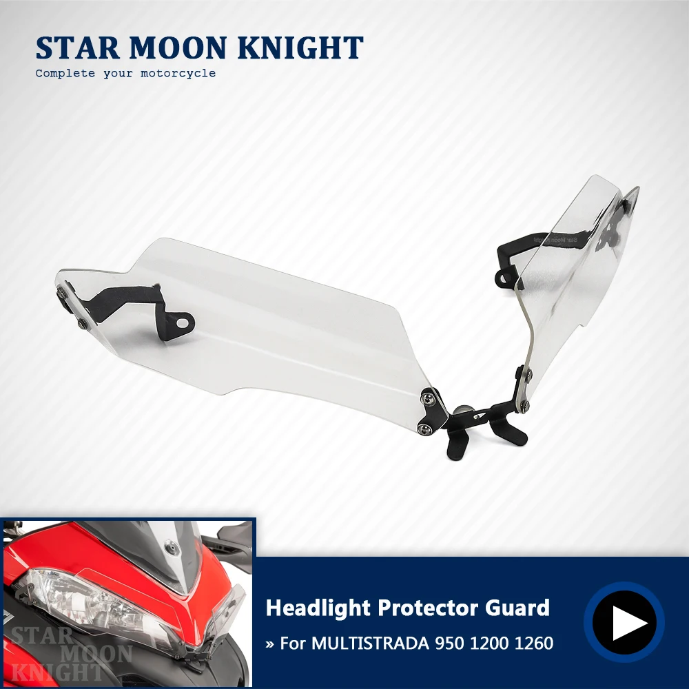 

Model Motorcycle Headlight Protector Guard Grille Cover For DUCATI MULTISTRADA 950 1200 1260 All HEADLIGHT PROTECTION 2015-2020