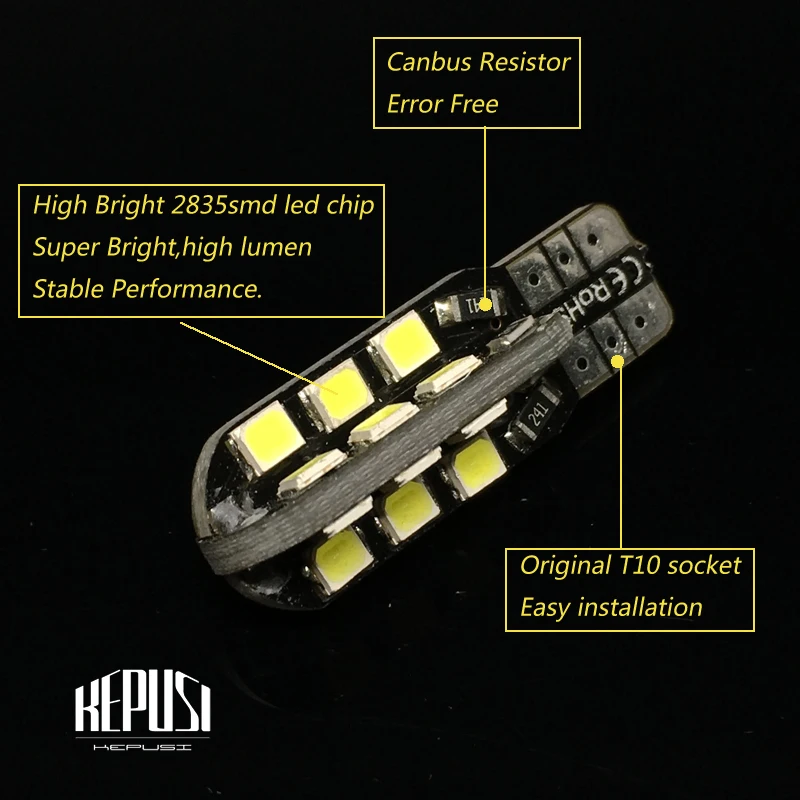 W5W T10 Автомобильные светодиодные лампы 24 SMD бокосветильник лампа для чтения