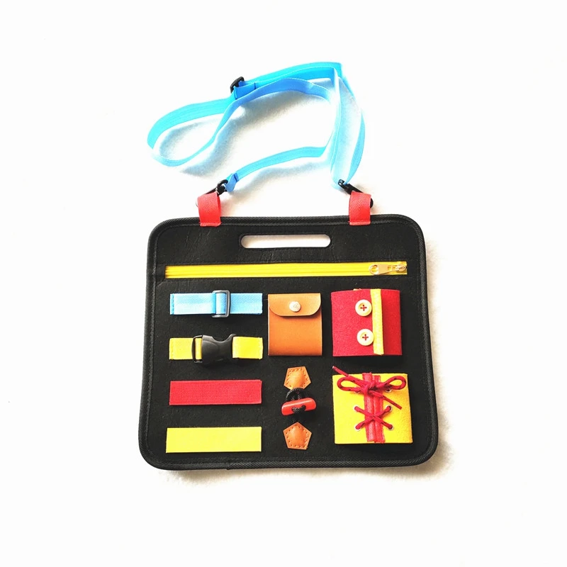 

Felt Hanging Board Kids Busy Board Toy Basic Skills Activity Board Early Educational Learning Toys Learn to Buckle Snap Zip Tie