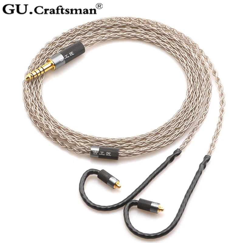 Кабель для наушников GUCraftsman 6n occ silver MMCX se846 w60 w80 xelento solaris Andromeda Атлас AK T9iE MkII 2 5/4 4