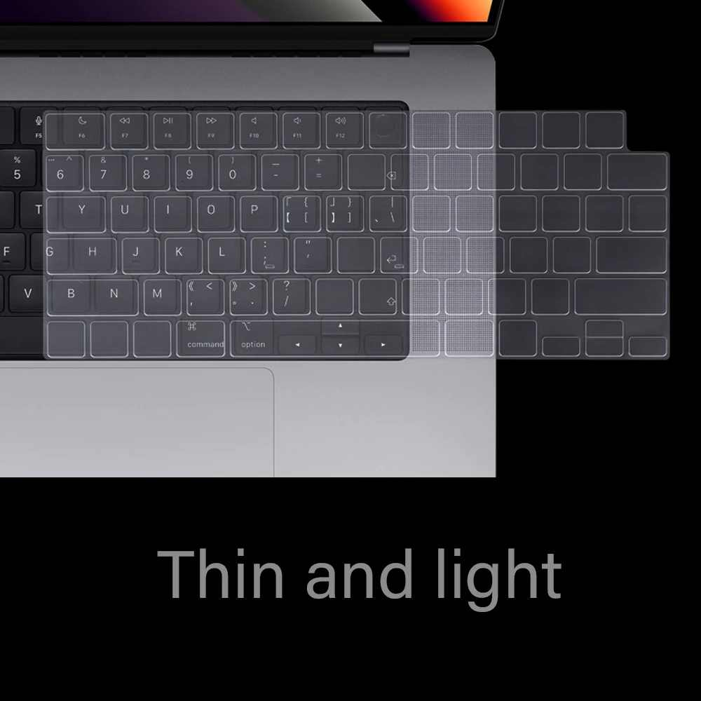 Чехол для клавиатуры из ТПУ нового MacBook Pro 14 дюймов 2021 M1 A2442/ 16 Max A2485 Ультратонкий